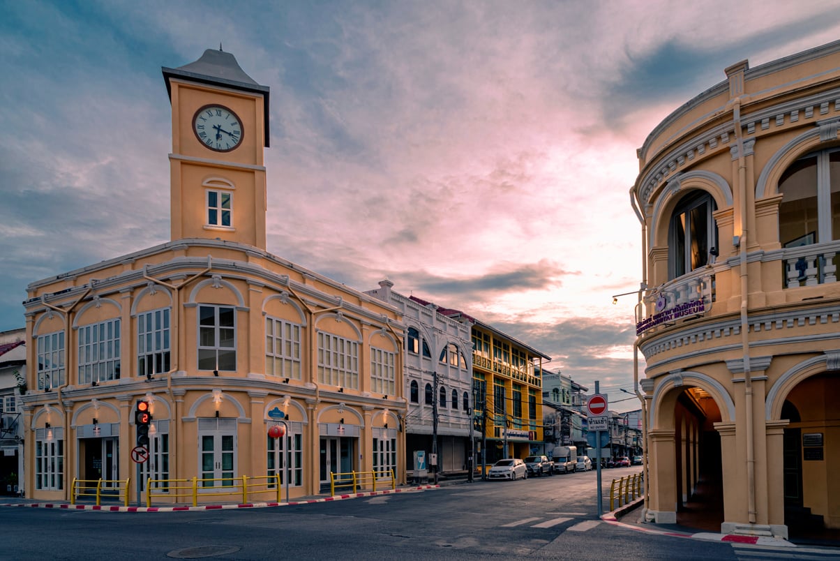 Building of Sino Portuguese architecture in Phuket Old Town